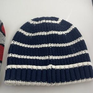 Baby Beanie Hat Blue /White strip